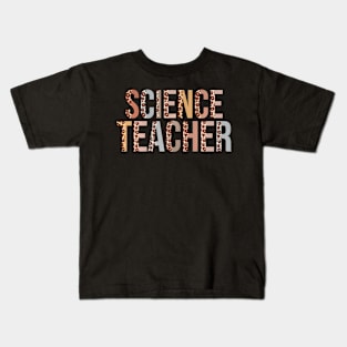 Leopard Science Teacher Supplies Back To School Kids T-Shirt